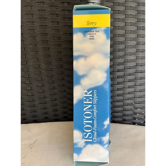 NOS Vintage ARIS ISOTONER SuPeR SoFt Slippers Baby PINK 8-9 - Picture 4 of 5